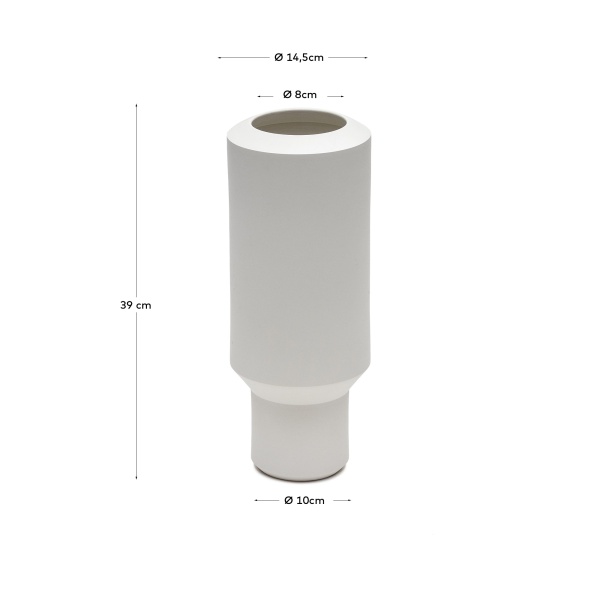 Estartit Большая керамическая ваза белого цвета 39 см от интернет-магазина IDODOM.RU