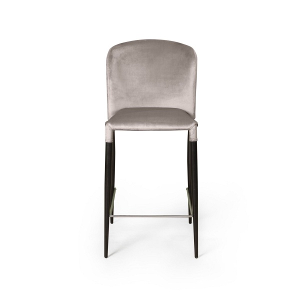 Стул полубарный Albert, бархат пепельно-бежевый 25 /опора конус от интернет-магазина IDODOM.RU