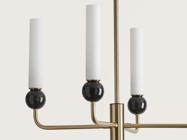 Люстра Delie 8L золотой металл - черный мрамор от интернет-магазина IDODOM.RU