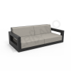 Диван Quarter lounge с подушками черного цвета, аксессуар светло-серого цвета