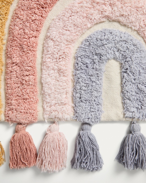 Настенный гобелен Tadea 100% хлопок разноцветная радуга 60 x 52 см от интернет-магазина IDODOM.RU