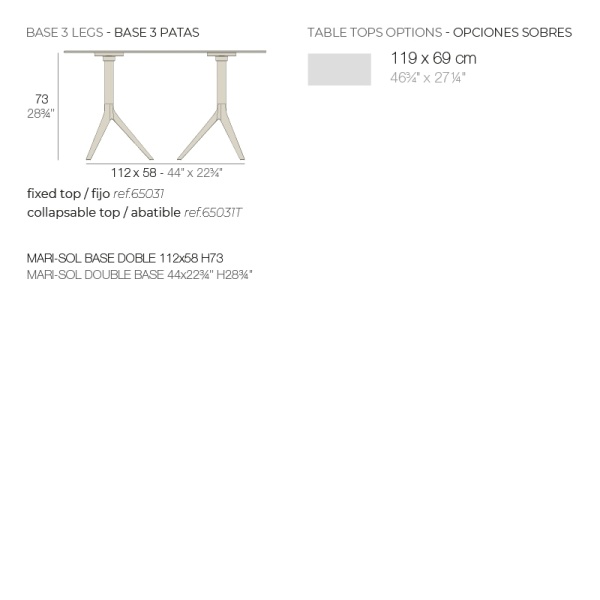 Обеденный стол Mari-sol 3-legged от интернет-магазина IDODOM.RU
