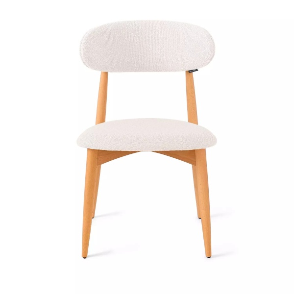 Стул Paolo, бук натуральный, ткань, белый от интернет-магазина IDODOM.RU