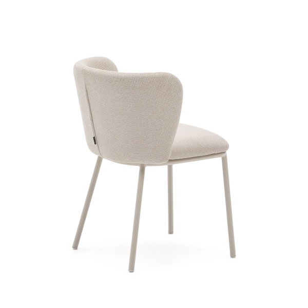 Стул Ciselia из бежевого шенилла и бежевой стали от интернет-магазина IDODOM.RU