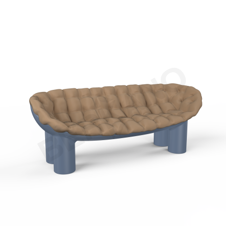 Диван SLON Wave Blue, Cappuccino