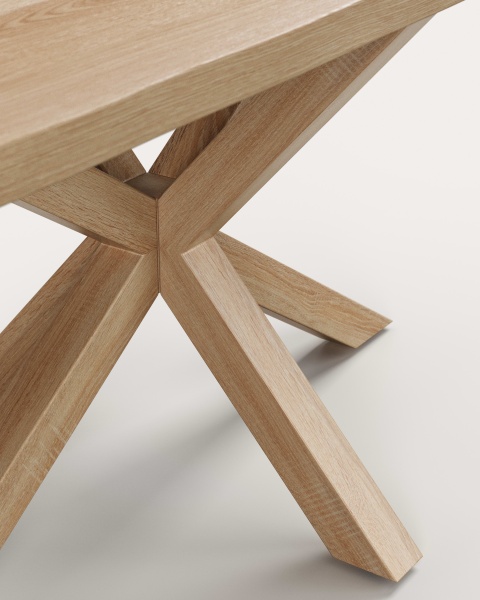 Стол Argo со столешницей из беленого дуба и металл. ножками с отделкой под дерево 160 x 90 см от интернет-магазина IDODOM.RU