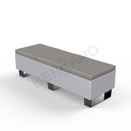 Скамейка Brick 180 Concrete Gray, Graphite