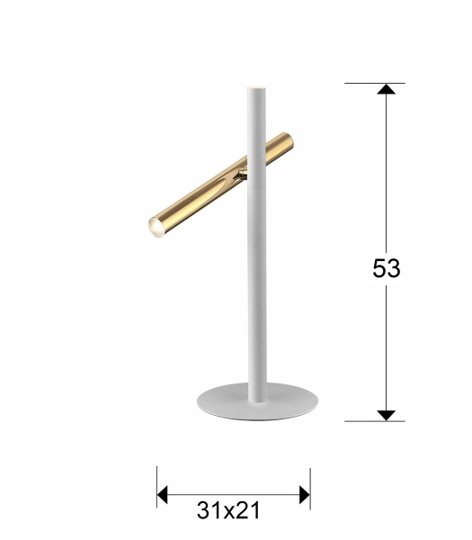 Настольная лампа Varas 2L золото белый от интернет-магазина IDODOM.RU