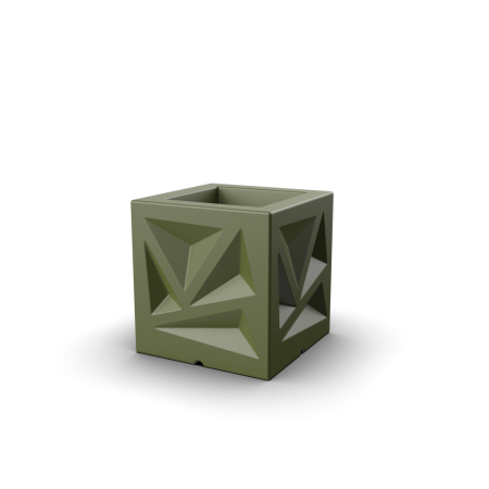 Кашпо Icelandic Cube DB Olive Green