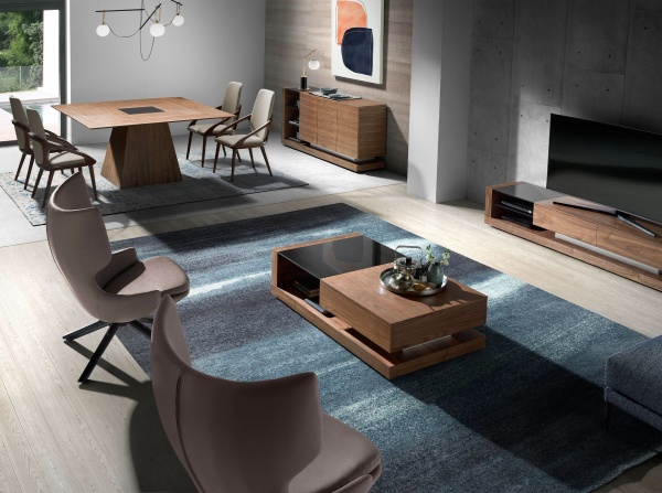 Сервант MK1317A /3140 ореховый с черным стеклом от интернет-магазина IDODOM.RU