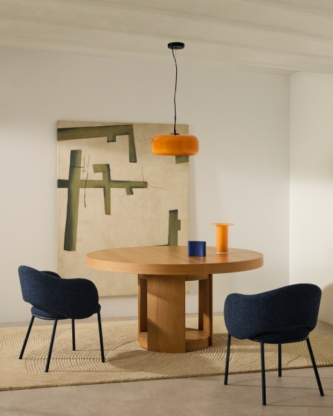 Круглый раздвижной стол Artis из массива дуба и шпона, 150 (200) см x 80 от интернет-магазина IDODOM.RU