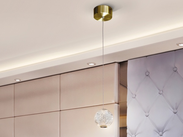 Подвесной светильник Austral LED 1L Ø12 золото от интернет-магазина IDODOM.RU