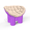 Кресло SLON Deep Violet, Milk