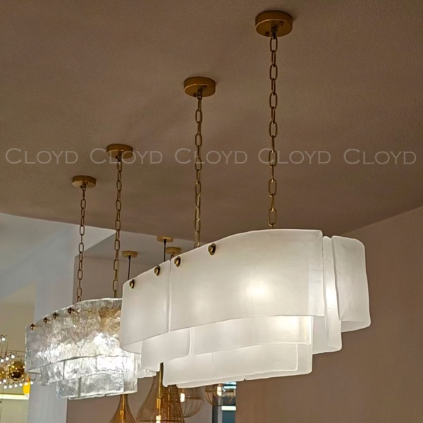 Люстра Cloyd PAMIR C12 / шир. 100 см - золото - белое матовое стекло (арт.11657) от интернет-магазина IDODOM.RU