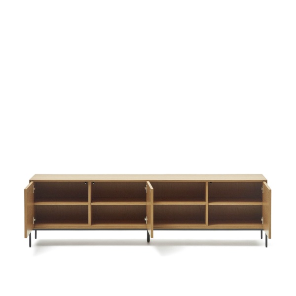 Vedrana Тумба под ТВ из дубового шпона со стальными ножками 195 x 55 см от интернет-магазина IDODOM.RU