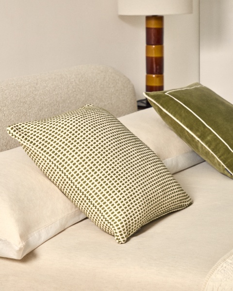 Чехол для подушки Erelia зеленый хлопковый жаккард 45 x 45 см от интернет-магазина IDODOM.RU