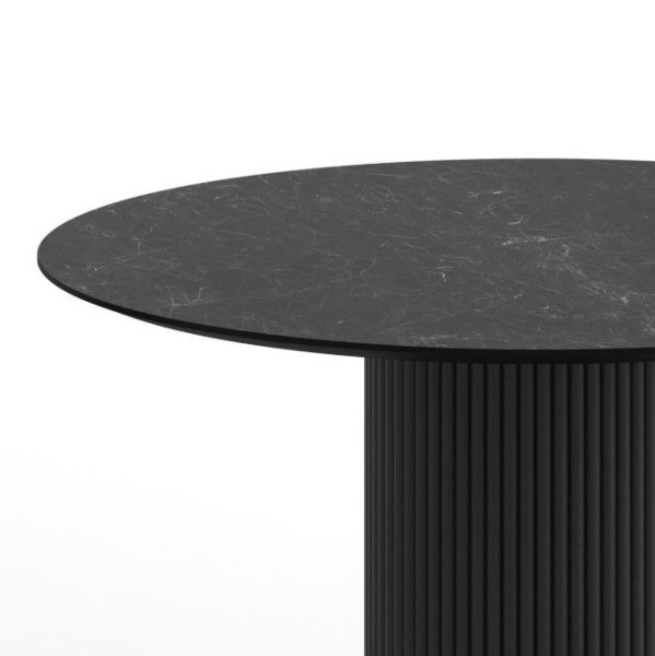 Стол круглый Nolan 100, керамика матовая, черная от интернет-магазина IDODOM.RU