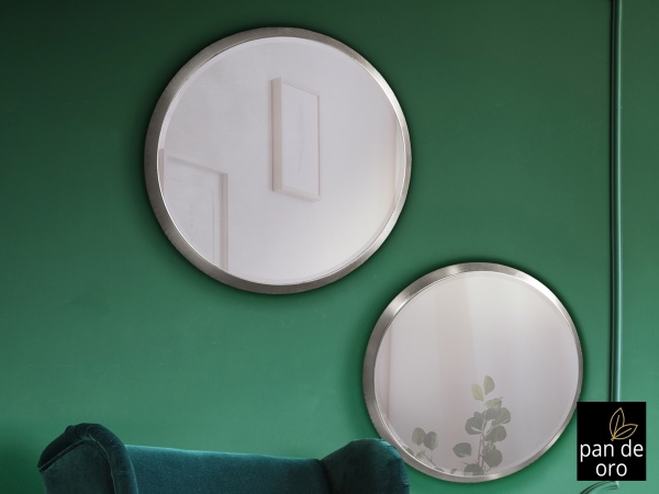 Зеркало круглое Aries 44Ø серебряное от интернет-магазина IDODOM.RU