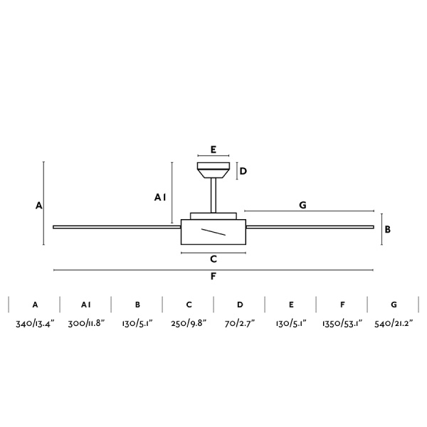 Потолочный вентилятор Hydra LED 132см черный 4 лопасти от интернет-магазина IDODOM.RU