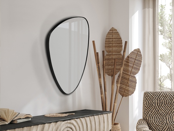 Треугольное зеркало Orio 84X55 черное от интернет-магазина IDODOM.RU