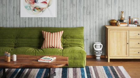 Диван ДеФранс™️ прямой 3-х местный - Ямайка шенилл уличная