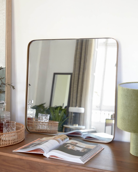 Зеркало Marcus 60x60 золотое от интернет-магазина IDODOM.RU