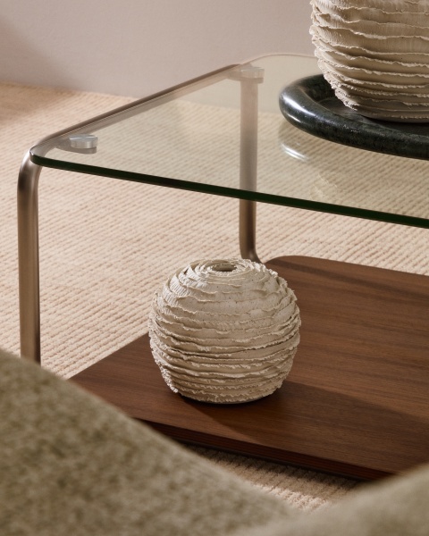 Ваза Evania из бежевой керамики 15 см от интернет-магазина IDODOM.RU