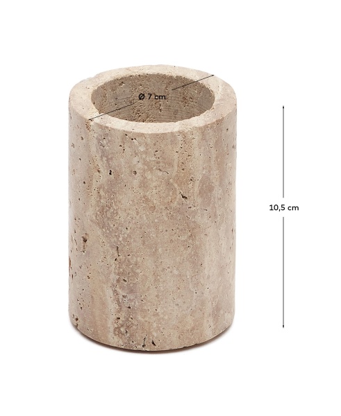 Macre Подставка для зубных щеток из бежевого травертина от интернет-магазина IDODOM.RU
