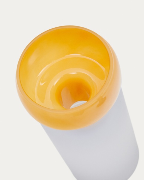 Kelse Ваза из прозрачного и оранжевого стекла 30,5 см от интернет-магазина IDODOM.RU