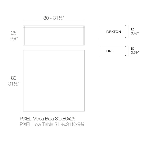Столик Pixel 80x80x25 от интернет-магазина IDODOM.RU