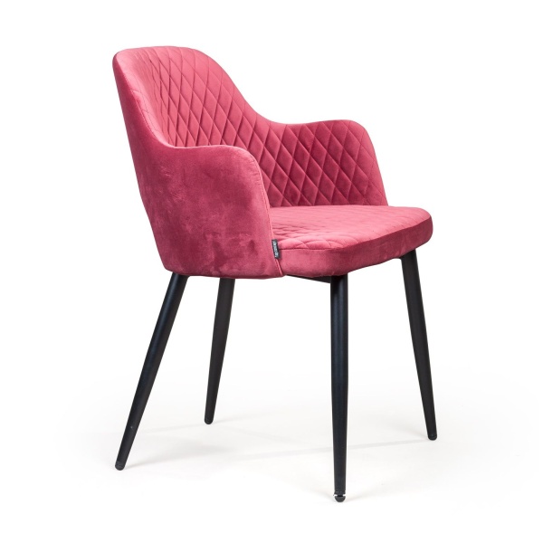 Стул с подлокотниками William, бархат винный от интернет-магазина IDODOM.RU