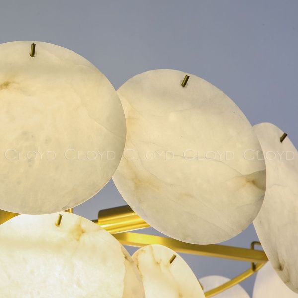 Люстра Cloyd BOSFOR-C C16 / выс. 42 см - алебастр - латунь (арт.12355) от интернет-магазина IDODOM.RU