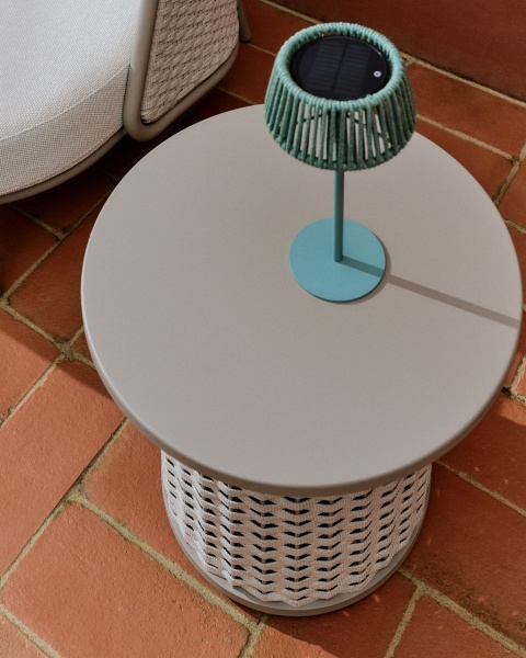 Настольная лампа Aldet из бирюзового веревочного шнура на солнечной батарее от интернет-магазина IDODOM.RU