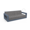 Диван Quarter lounge с подушками синего цвета, аксессуар графитового цвета