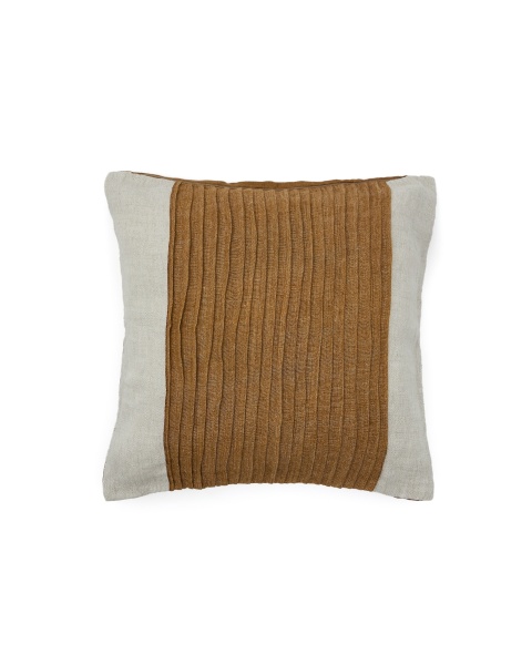 Чехол для подушки Zoren из льна горчичного цвета 50 x 50 см от интернет-магазина IDODOM.RU