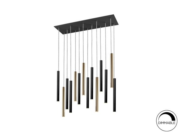 Подвесной светильник Varas 14L золото/черный от интернет-магазина IDODOM.RU