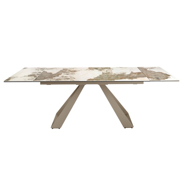 Раздвижной обеденный стол 1117/MC22052DT-MARMOL из керамики в мраморной отделке и стали от интернет-магазина IDODOM.RU