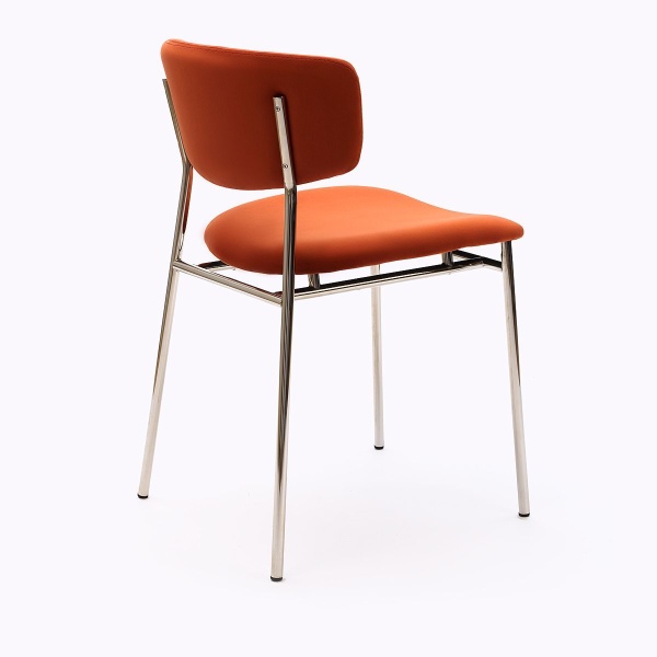 Стул Deimos, микровелюр кирпичный, опоры хром от интернет-магазина IDODOM.RU