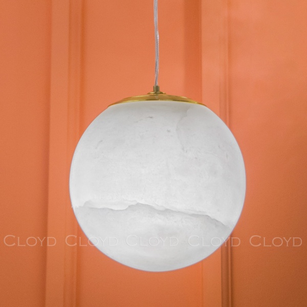 Подвесной светильник Cloyd ORIONIS P1 / выс. 12 см - алебастр - латунь (арт.12353) от интернет-магазина IDODOM.RU