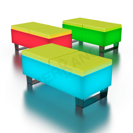 Скамейка Brick 120 Snow White RGB E27 Умный дом, Green