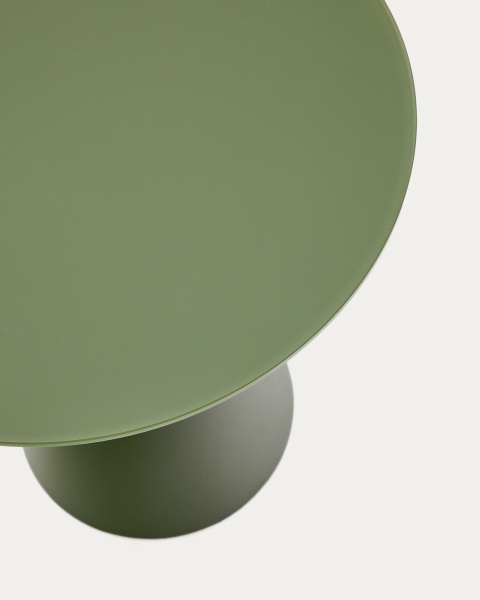 Журнальный столик Wilshire из стекла и стали зеленый Ø50cm от интернет-магазина IDODOM.RU