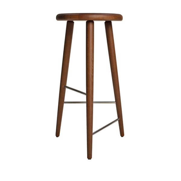 Стул полубарный BJORN, бук натуральный (тонированный коричневым лаком) от интернет-магазина IDODOM.RU