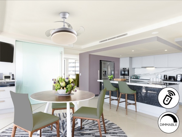 Мини вентилятор с подсветкой Vento белый Ø40 DIM от интернет-магазина IDODOM.RU