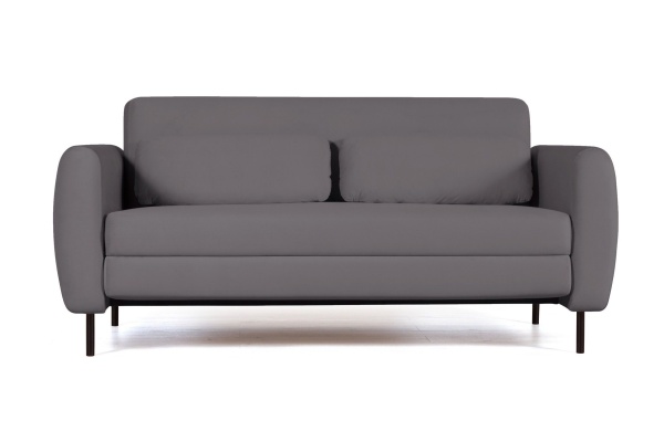 Siena диван-кровать прямой с подлокотниками, бархат серый 27 от интернет-магазина IDODOM.RU