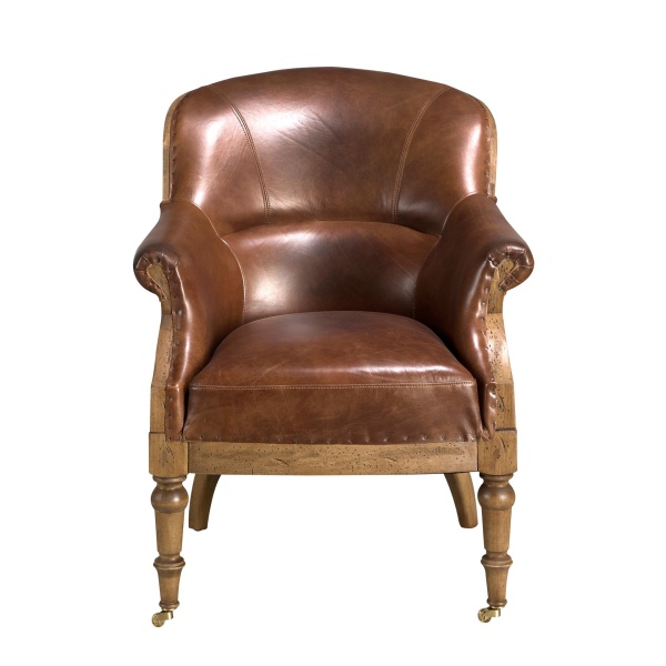 Кресло из кожи коньячно-коричневого цвета, модель 5158 от интернет-магазина IDODOM.RU