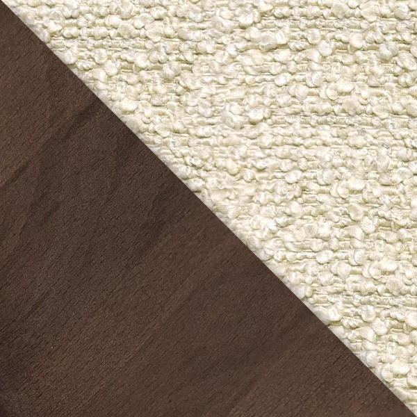 Стул с подлокотниками Franz, бук натуральный коричневый, букле белый от интернет-магазина IDODOM.RU