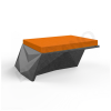 Угловой модуль Quaro с подушками Black Granite, Orange