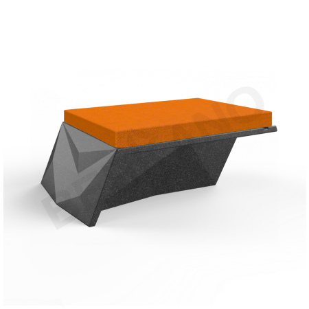 Угловой модуль Quaro с подушками Black Granite, Orange