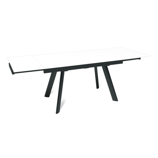 Стол раскладной Stone (140+40+40), керамика матовая белая от интернет-магазина IDODOM.RU