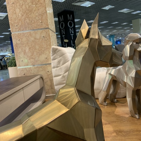 Доберман.   Финиш: обжиг. Цвет: Золото. от интернет-магазина IDODOM.RU